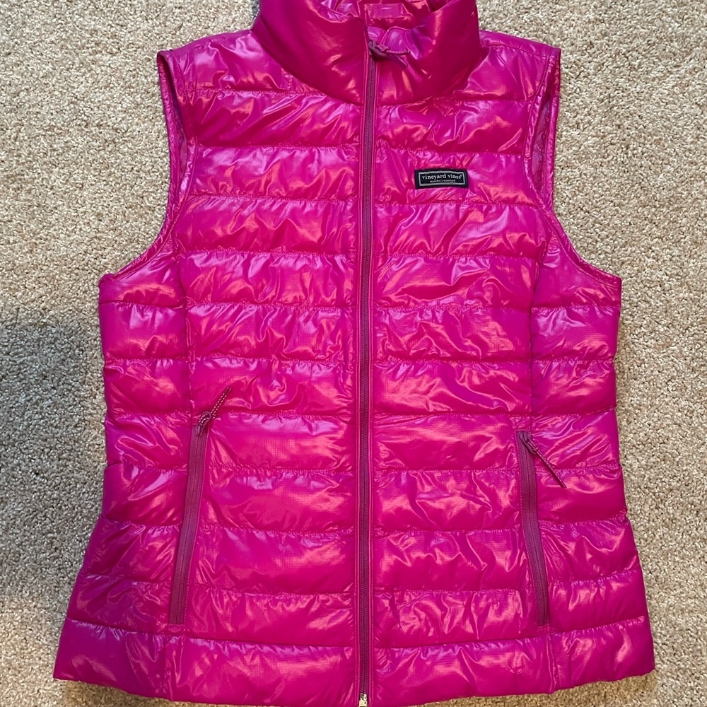 Vineyard Vines Pink Puffer Vest